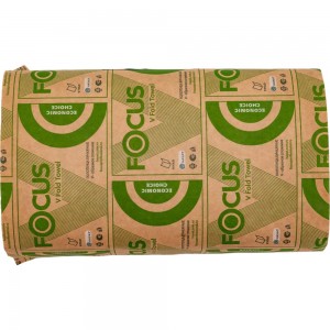 Бумажное полотенце FOCUS ECO листовое, 1-слой, 200 листов в упаковке, V-сложения, белое H-5049975