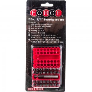 Набор бит 33 предмета 1/4 FORCE 2331