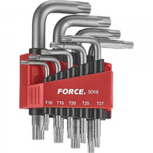 Набор Г-образных ключей FORCE Т10-Т50 9 предметов 5098