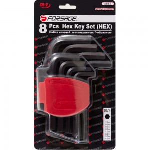 Набор Г-образных ключей Forsage 6-гранных, 8пр. в пластиковом держателе 27329 F-5087