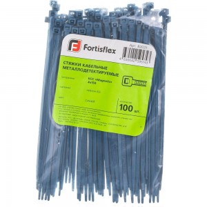 Кабельные стяжки FORTISFLEX КСС Magnetic 4х150 синий, 100 шт. 82021