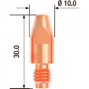 Наконечник контактный ECU (10 шт; 1.0 мм; M8; 30 мм) FUBAG FB.CTM8.30-10