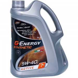 Масло SyntheticActive 5W-40 5л G-Energy 253142411