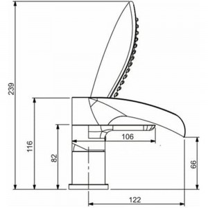 Смеситель для акриловой ванны Gappo 35к G1148-8 540358