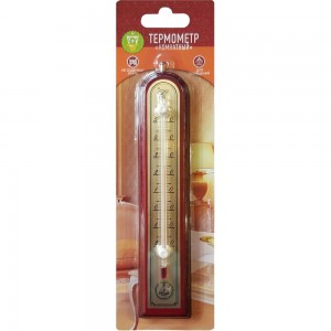 Комнатный термометр GARDEN SHOW красное дерево УТ12517