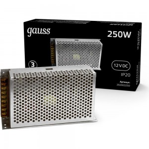 Блок питания LED STRIP PS 250W 12V Gauss 202003250