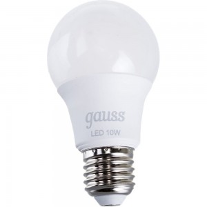 Лампа Gauss LED A60 10W E27 920lm 4100K 102502210