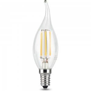 Лампа Gauss LED Filament Свеча на ветру E14 7W 550lm 2700К 104801107