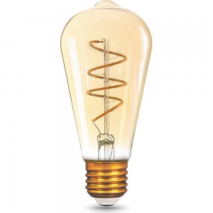 Лампа Gauss LED Filament ST64 Flexible E27 6W Golden 360lm 2400К 157802006