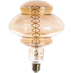 Лампа Gauss Led Vintage Filament Flexible BD160 8W 330lm E27 160х210mm Gray 2400K 162802008