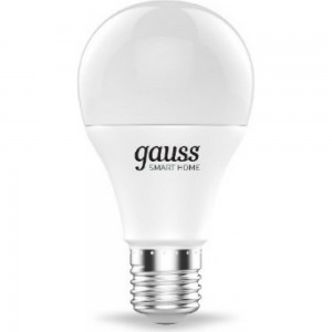 Умная Wi-fi лампочка Gauss, Smart Light RGBW E27 A60 8,5 Вт 2700-6500K, с изменением цвета, управление голосом/смартфоном 1170112