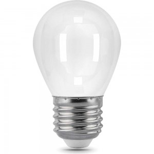 Лампа Gauss Filament, шар, 9W, 610lm, 4100К, Е27, milky, LED, 1/10/50 105202209