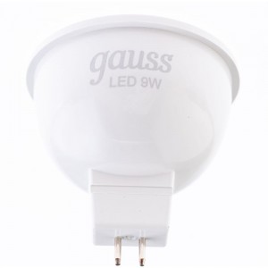 Лампа GAUSS MR16 9W 830lm 3000K GU5.3 LED 1/10/100 101505109