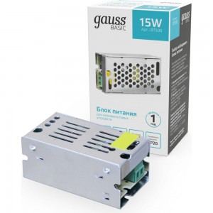 Блок питания Gauss Basic 12V 15W IP20 1/200 BT500