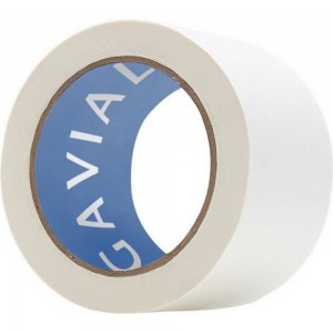 Малярная клейкая лента GAVIAL бумажная, КРЕПП, 50 мм, 50 м, краска и защита стен 00000317