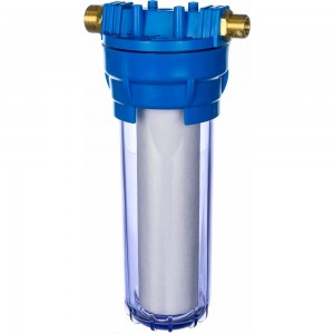 Магистральный фильтр для воды со сменным картриджем Гейзер 1П прозр.10