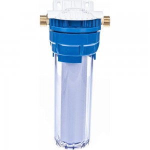 Магистральный фильтр для воды со сменным картриджем Гейзер 1П прозрачный 3/4 32009