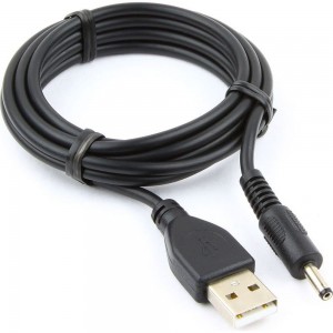Кабель Gembird USB 2.0 AM/DC 3,5мм для хабов, 1.8м, экран, черный, пакет CC-USB-AMP35-6
