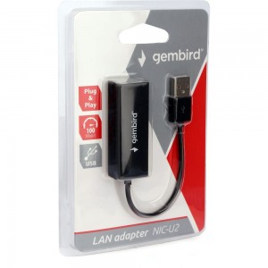 Сетевой адаптер Gembird Ethernet USB 2.0 - Fast Ethernet adapter NIC-U2