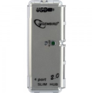 Концентратор Gembird USB 2.0 4 порта питание блистер UHB-C244