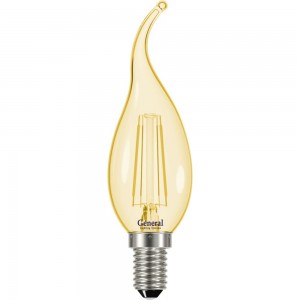 Светодиодная лампа General Lighting Systems FIL Свеча на ветру CWS-7W-E14 золотое стекло 649930
