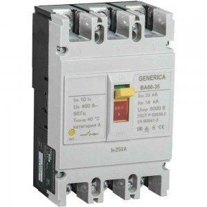 Автоматический выключатель GENERICA ВА66-35 SAV30-3-0250-G