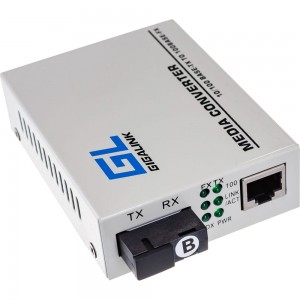 Конвертер UTP GIGALINK 100Мбит/c, WDM, без LFP, SM, SC GL-MC-UTPF-SC1F-18SM-1550-N