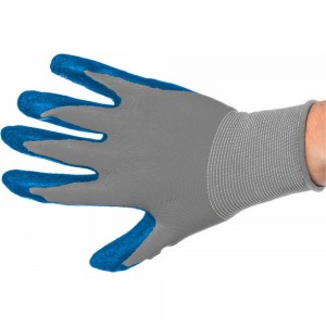 Вязаные нейлоновые перчатки с рельефным латексным покрытием Gigant G-109