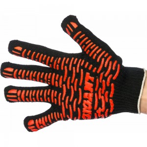 Вязаные полушерстяные перчатки с ПВХ нанесением Точка Gigant 10 шт. G-076