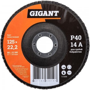Круг лепестковый (125x22.2 мм; P40) Gigant G-11035