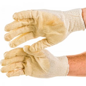 Вязаные перчатки Gigant х/б с полиуретановым покрытием, 10 пар GHG-01-1