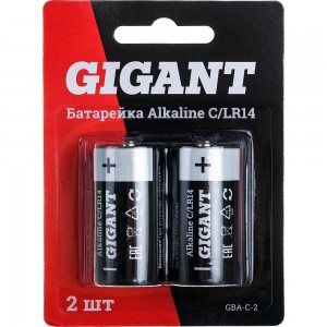 Батарейка Gigant Alkaline C/LR14 блистер 2 шт. GBA-С-2