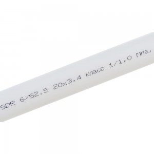 Труба Gigant PP-R белая SDR 6 (PN20) 20x3.4 мм, 2 м GSG-4