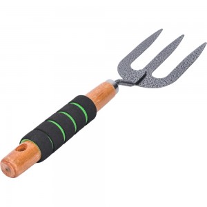 Посадочная вилка с 3 зубьями, деревянной ручкой и мягкой накладкой Gigant GVER-05