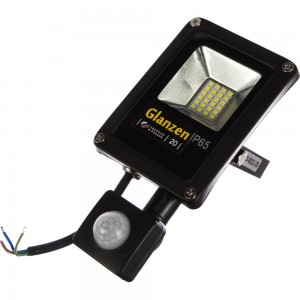 Светодиодный прожектор c датчиком движения GLANZEN FAD-0011-20 00-00001790
