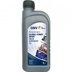 Синтетическое моторное масло GNV Global Power Sport 5W-30 Synthetic C3, 1л GPS1010564010130530001