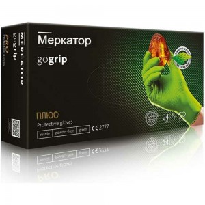 Профессиональные нитриловые перчатки gogrip, зеленые, размер XL, 25 пар RP30029005_0001