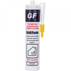 Универсальный силиконовый герметик GoldiFoam белый 260 мл GFsilun_wh