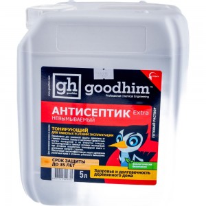 Невымываемый антисептик для тяжелых условий эксплуатации Goodhim Extra тонирующий, 5л 29355
