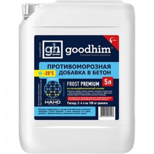 Комплексная противоморозная добавка с пластификатором Goodhim 25гр.С Frost Premium - 5л 95430