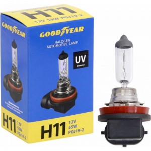 Автомобильная лампа Goodyear галогенная, Н11, 12 В, 55 Вт, PGJ19-2 GY010110