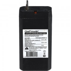 Свинцово-кислотный аккумулятор GoPower LA-410 00-00016674