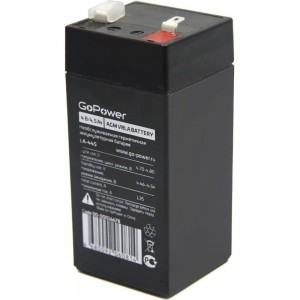 Аккумулятор свинцово-кислотный LA-445 4V 4.5Ah GoPower 00-00016678
