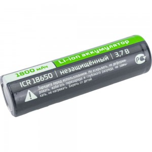 Аккумулятор GoPower Li-ion 18650 PC1 3.6V 1800mAh без защиты высокий контакт 00-00018351