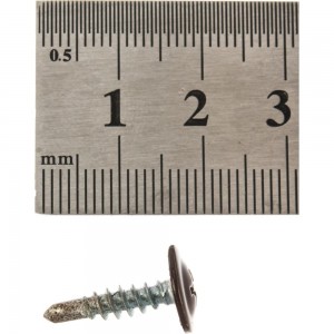 Саморезы с пресс-шайбой Госкреп сверло, 4.2х16 мм, коричневые, RAL8017, 35 шт. 1-0017440