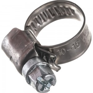 Обжимной хомут Госкреп 9 мм, нержавеющая сталь, 10-16 мм, 2 шт. 11-0013770
