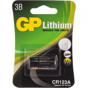 Литиевая батарейка GP CR123A 3В 1 шт CR123A-2CR1
