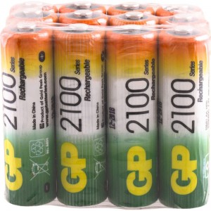 Аккумуляторные пальчиковые батарейки АА GP hr6 2100 mah/мАч, никель-металлгидрид ni-mh 12 штук в упаковке 210AAHC-B12
