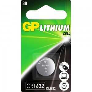Литиевая дисковая батарейка GP lithium cr1632 - 1 шт. в блистере CR1632-7CR1