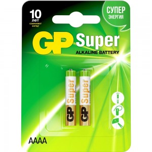 Алкалиновые батарейки GP super alkaline 25а аааa - 2 шт. на блистере GP 25A-2CR2